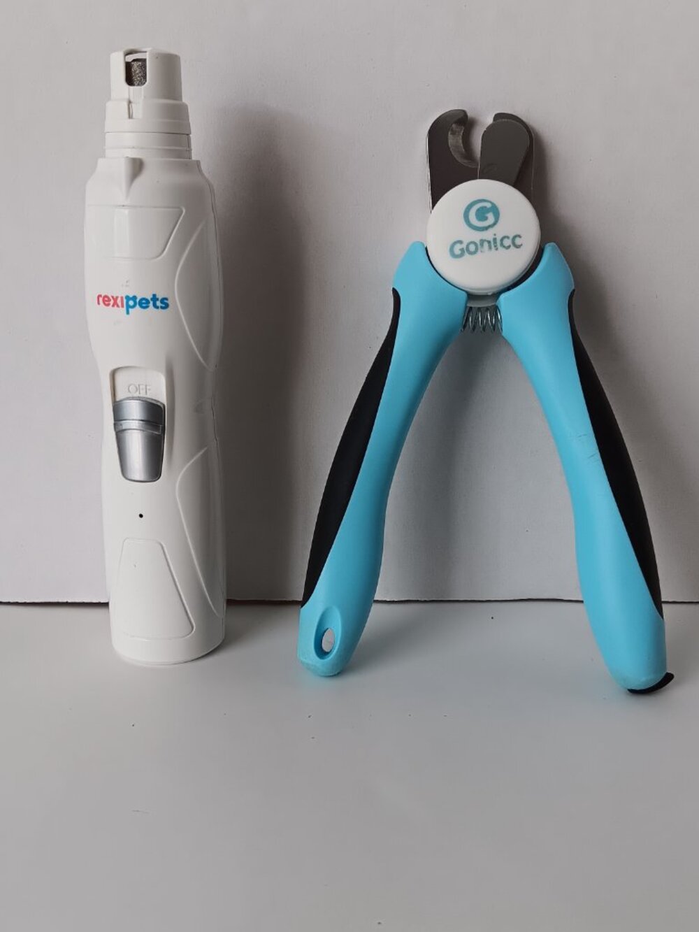 Rexi Pets 2 Speed/ Rechargeable Nail File & Gonicc Pet Nail Clipper Bundle